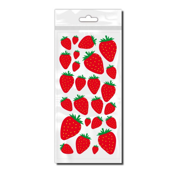 Fahrrad Aufkleber mit Erdbeeren