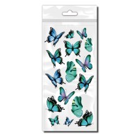 Schmetterlinge Fahrradaufkleber grün blau Schmetterlinge Fahrradaufkleber grün blau