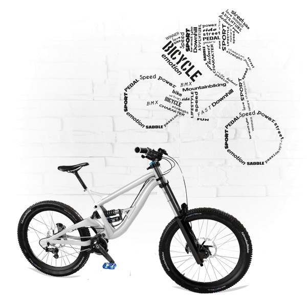 Wandtattoo | Wortwolke | Bicycle