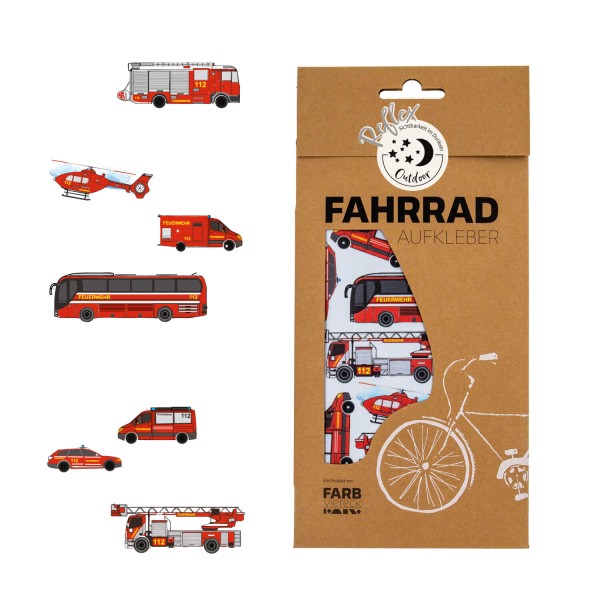 Feuerwehr Fahrradaufkleber