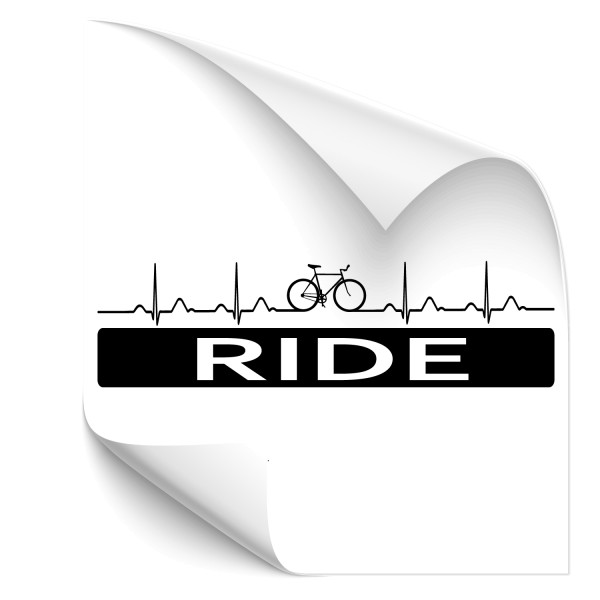 RIDE EKG Wandtattoo Bike