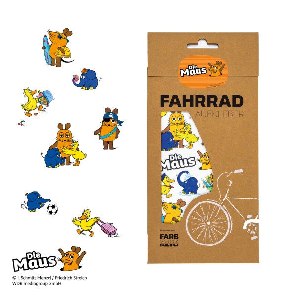 Die Maus Fahrradaufkleber