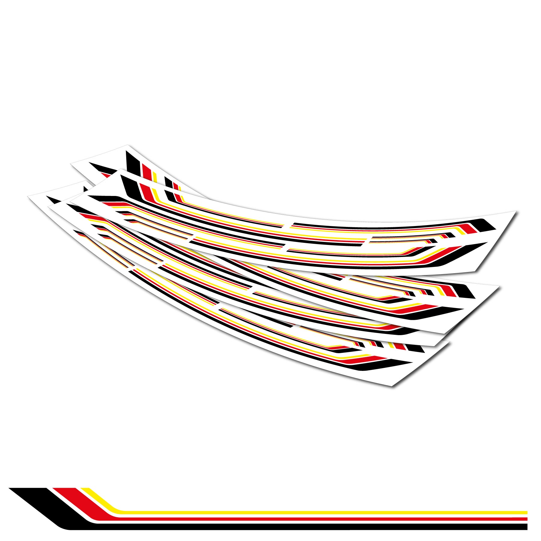 Deutschland Streifen Fahrradaufkleber Design Sticker Aufkleber 
