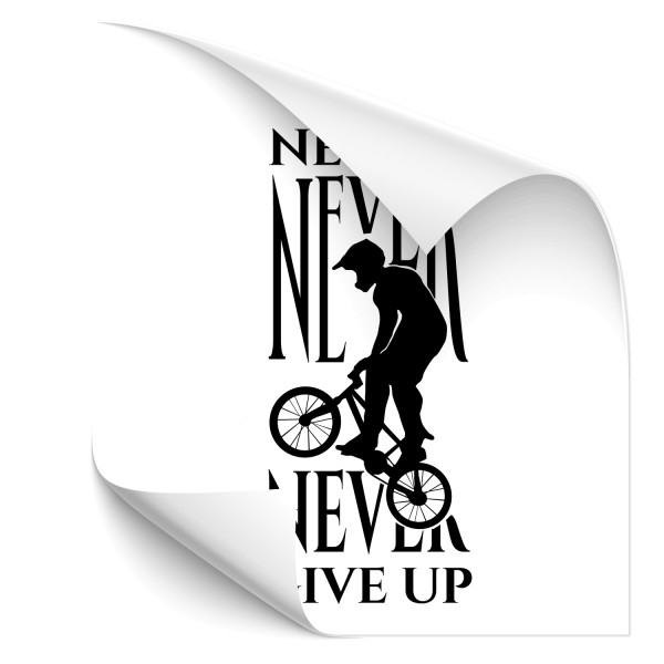 Never give up | Wandtattoo