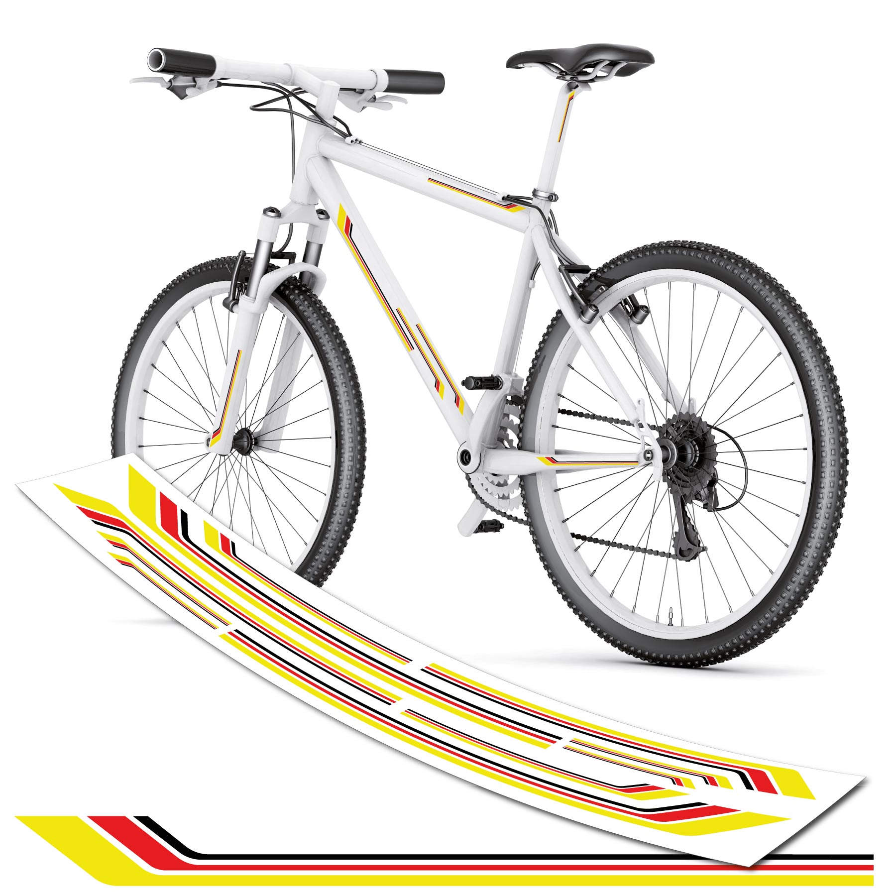 UV-Druck Reflex Sterne Aufkleber Fahrrad Grau Schwarz Design von style4Bike  jetzt Online kaufen!