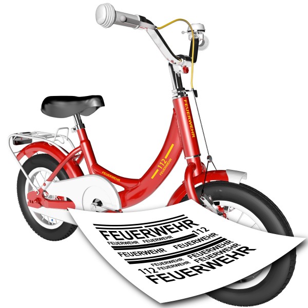 Feuerwehr Fahrrad Sticker Set