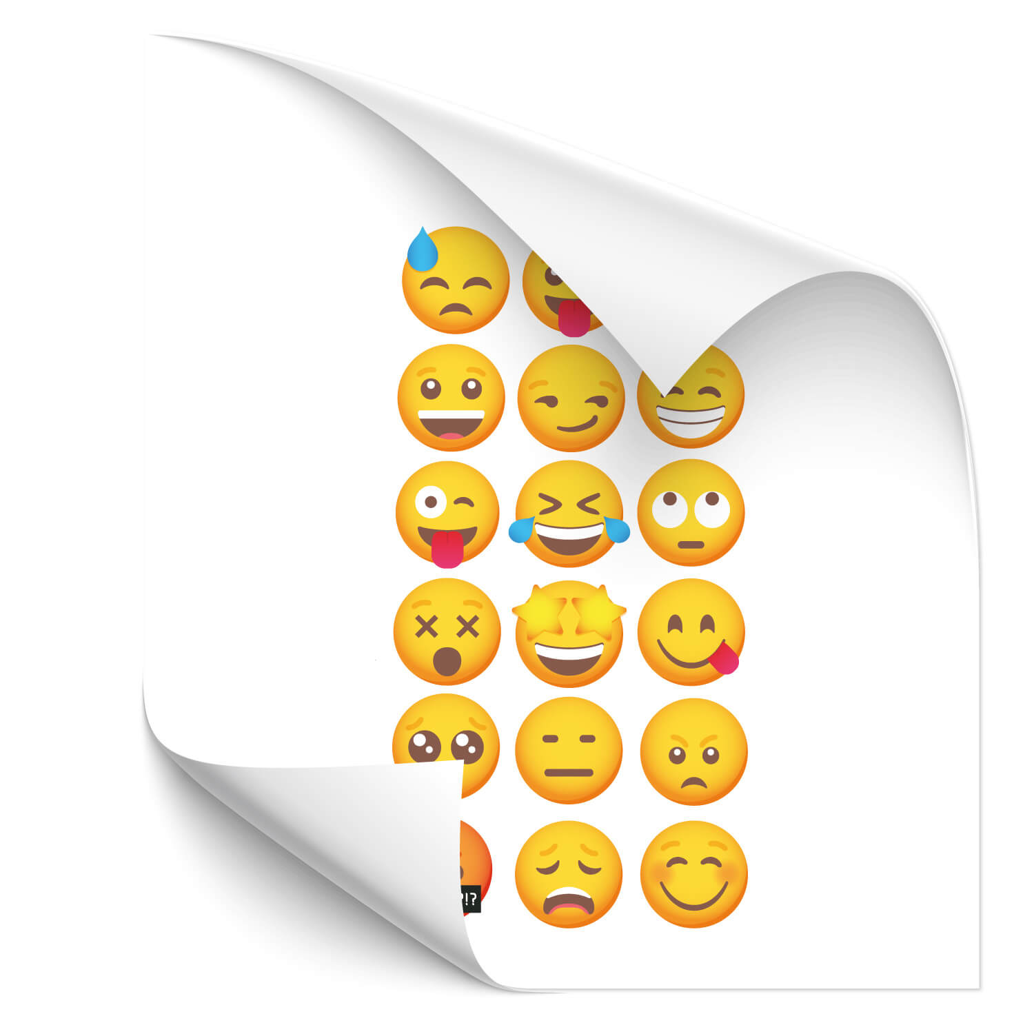 Reflex Emoji Aufkleber Bogen Smiley Motive reflektierend von