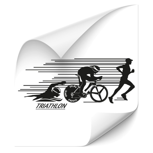 Dynamic Triathlon Wandtattoo