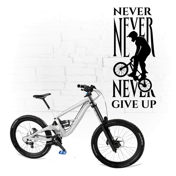 Never give up | Wandtattoo