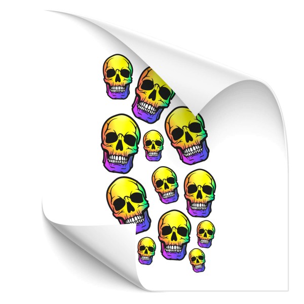 Skull Polygon Reflex Aufkleber Motive Totenkopf