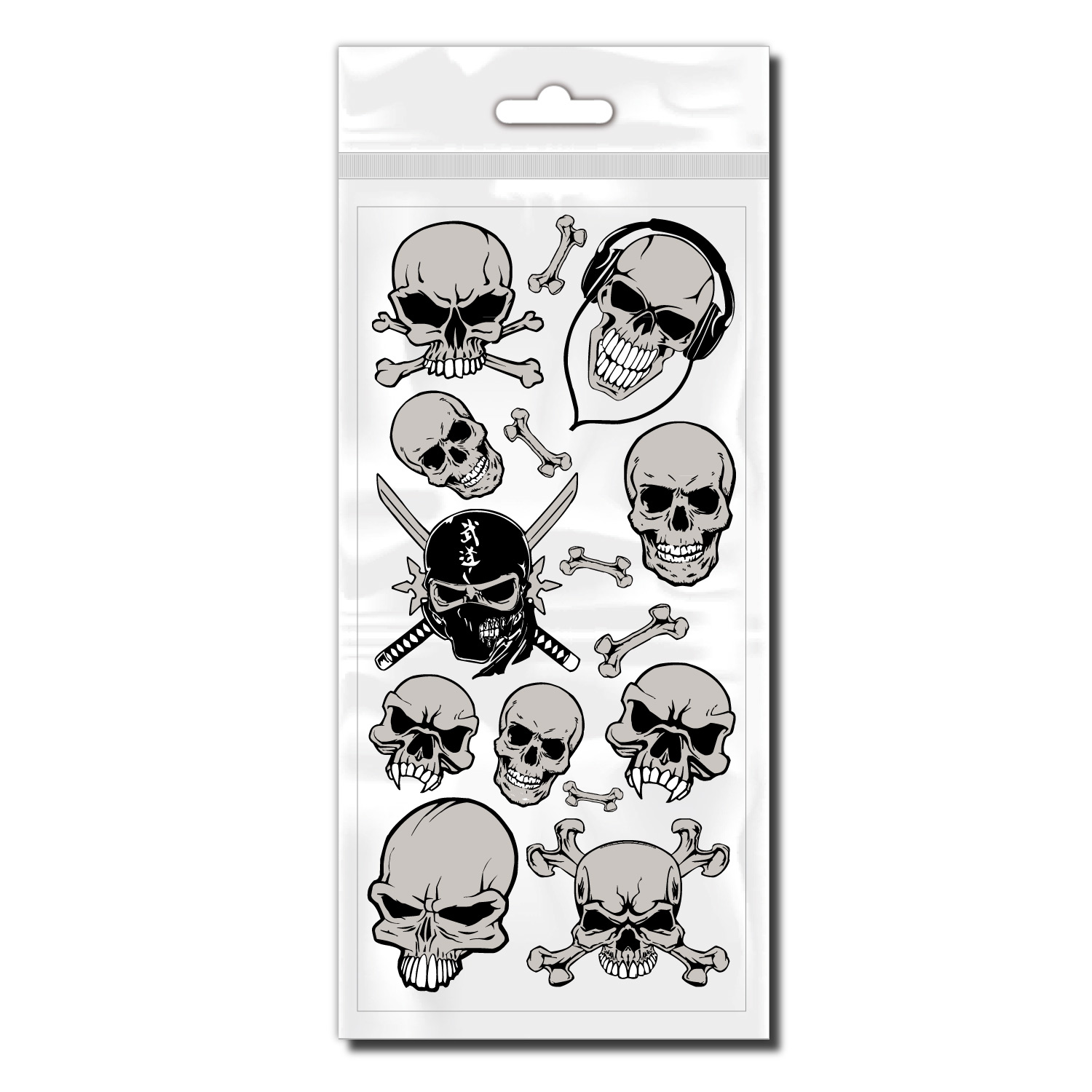 Fahrrad Aufkleber Totenköpfe trendy Skulls