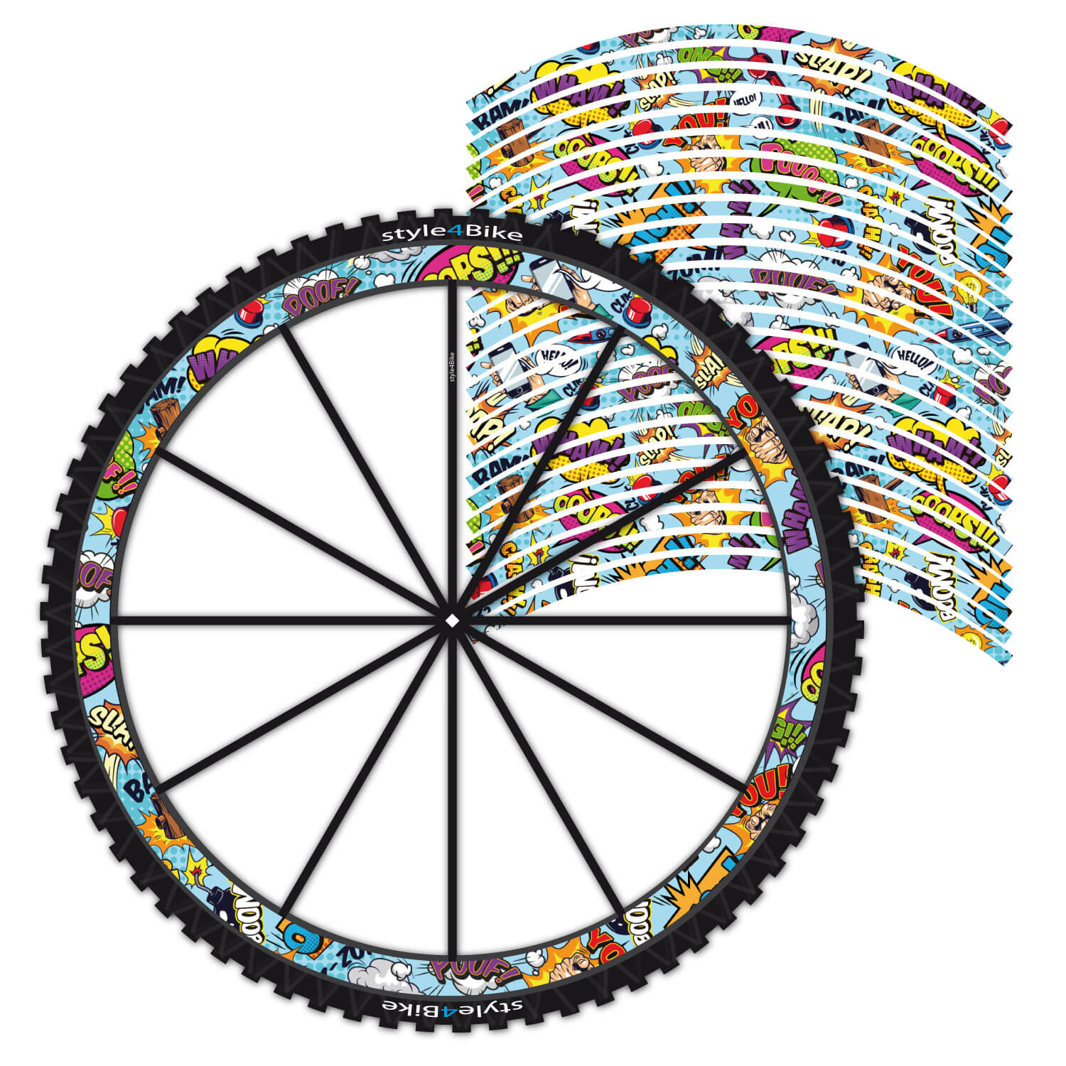 FELGENAUFKLEBER DREIECKE KOMBI – Bike Graphics