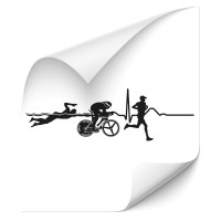 Triathlon Tattoo mit EKG Kurve Triathlon Tattoo mit EKG Kurve