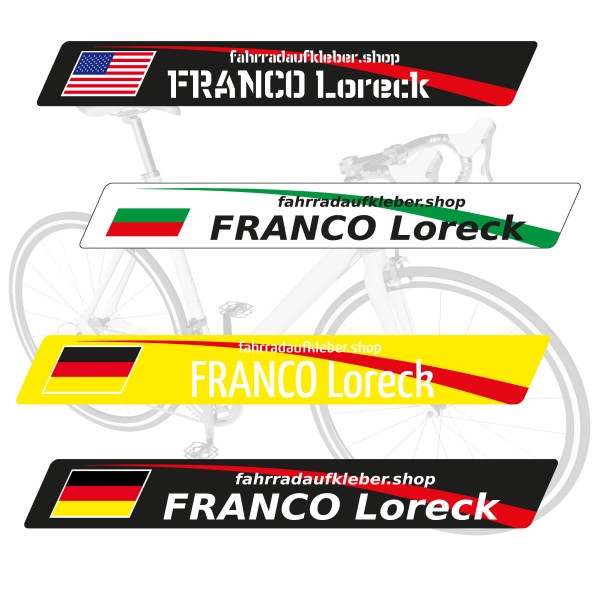 Namen Fahrrad Sticker von style4Bike