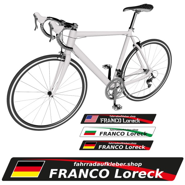 Name Aufkleber Fahrrad