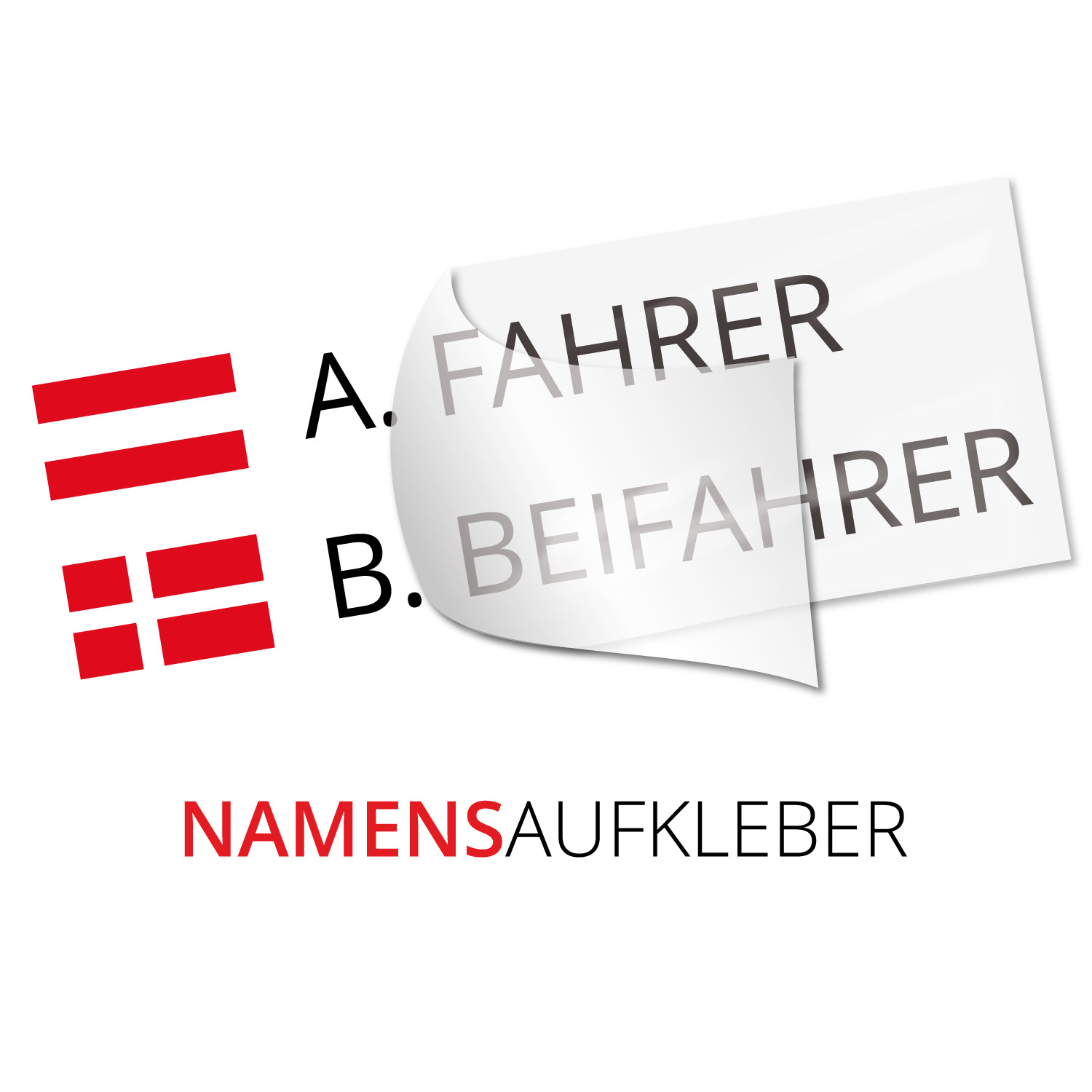 Namensaufkleber mit Flagge - Kategorie Shop