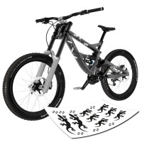 Fahrradaufkleber Gecko Motive mit Fussspuren Fahrradaufkleber Gecko Motive mit Fussspuren