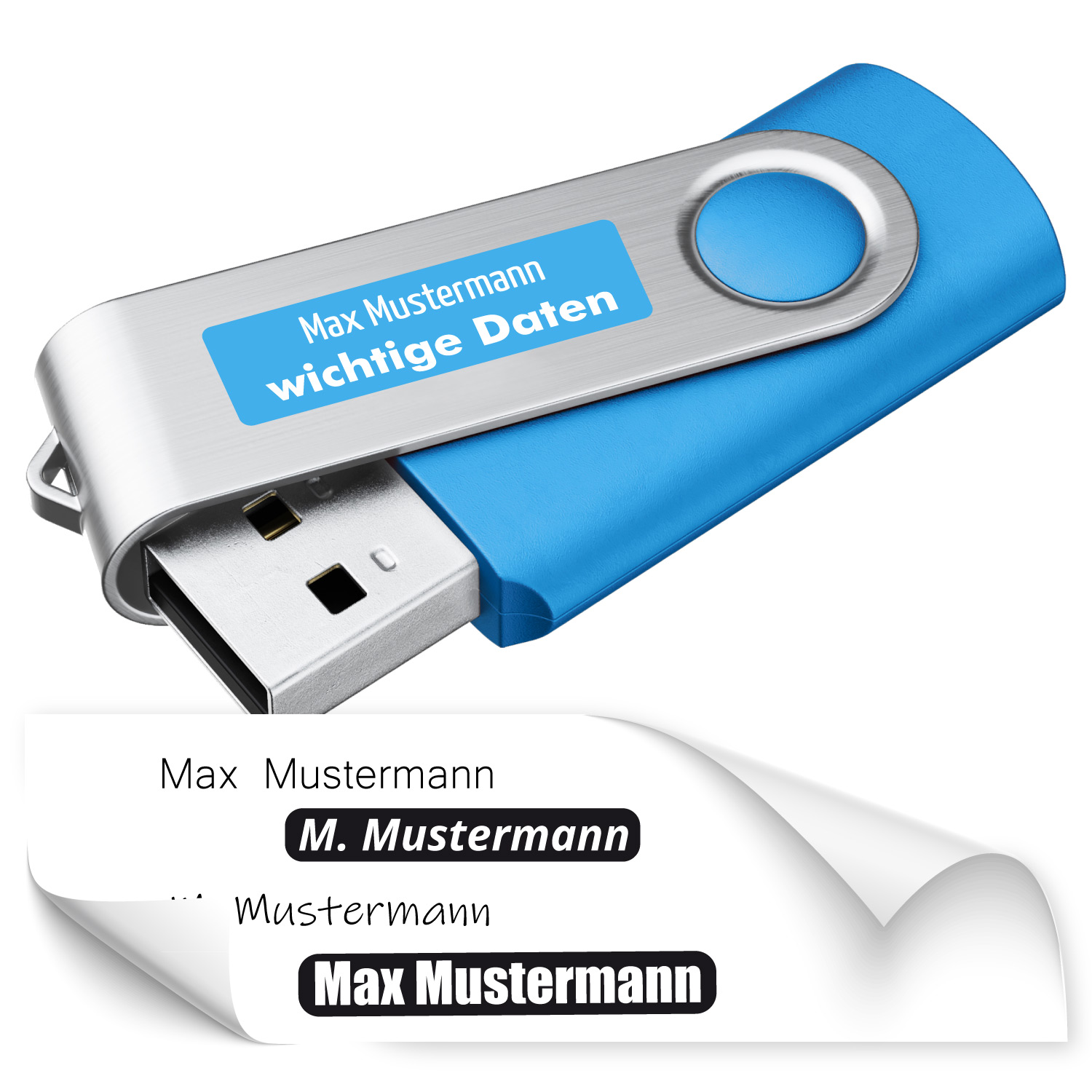 Beschriftungsaufkleber USB Sticker USB Beschriftungsaufkleber - Kategorie Shop