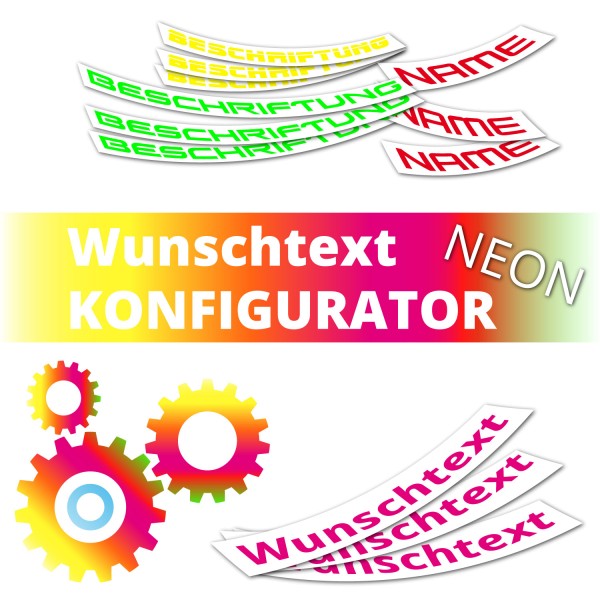 Wunschtext Neon Beschriftung