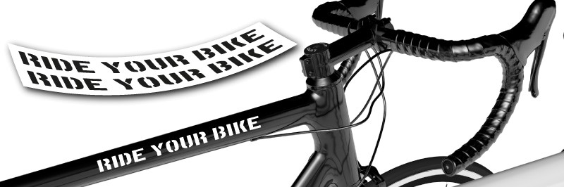 HIER Fahrrad Rahmen Beschriftung Wunschtext Tuning Styling Schriftzug Aufkleber 