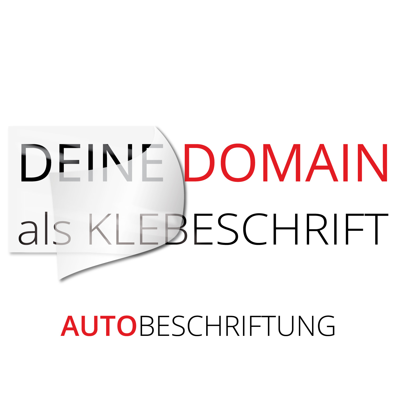 Domain Fahrzeugaufkleber - Kategorie Shop