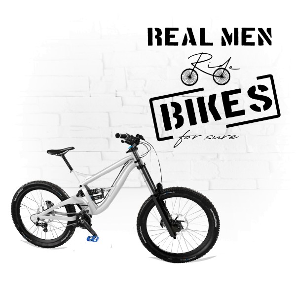Real men ride bikes