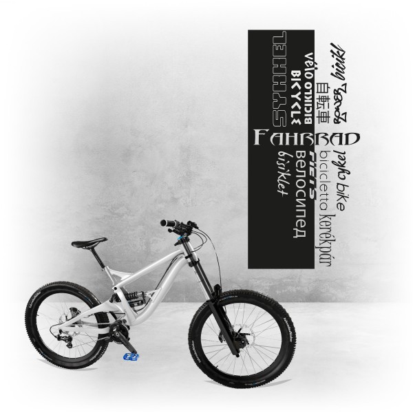 Fahrrad Sprachen Wandaufkleber