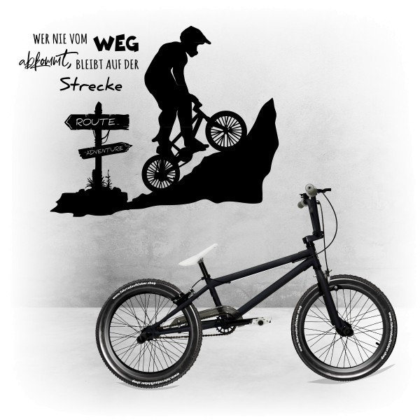 Wandtattoo | Bike | Vom Weg abkommen