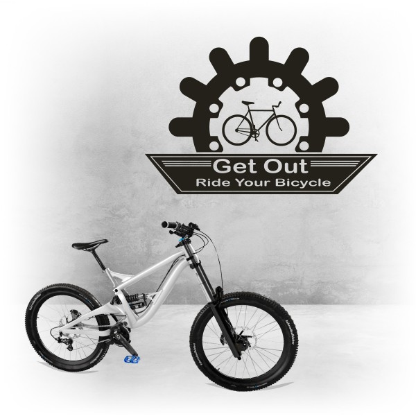 Get out - ride your bicycle Wandtattoo