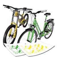 Gecko Aufkleber mit Fussspur | Set klein Gecko Aufkleber mit Fussspur | Set klein