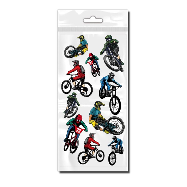 Downhill Biker Set Bicycle Sticker - Kategorie Shop