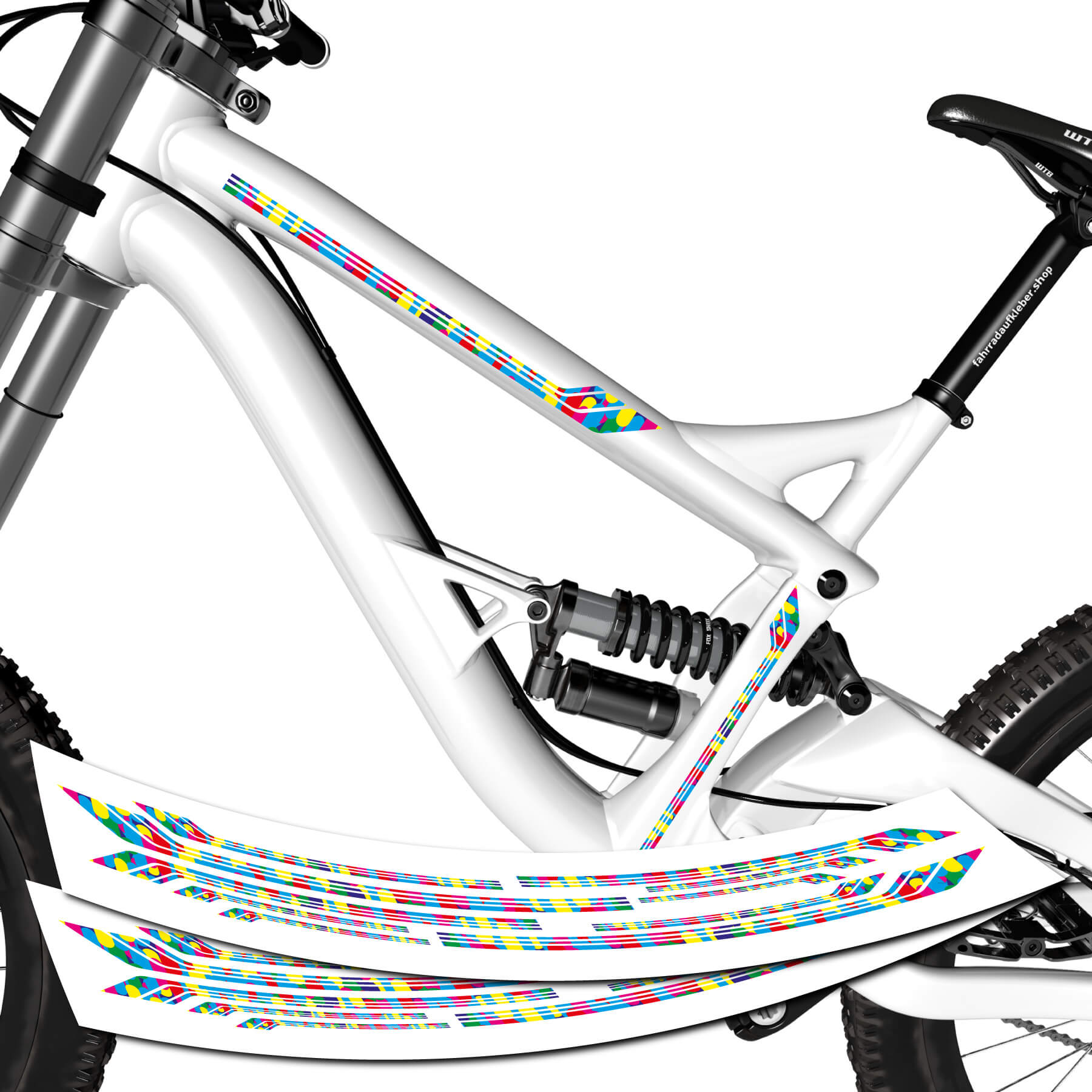 Fahrrad Rahmen Aufkleber mit Muster