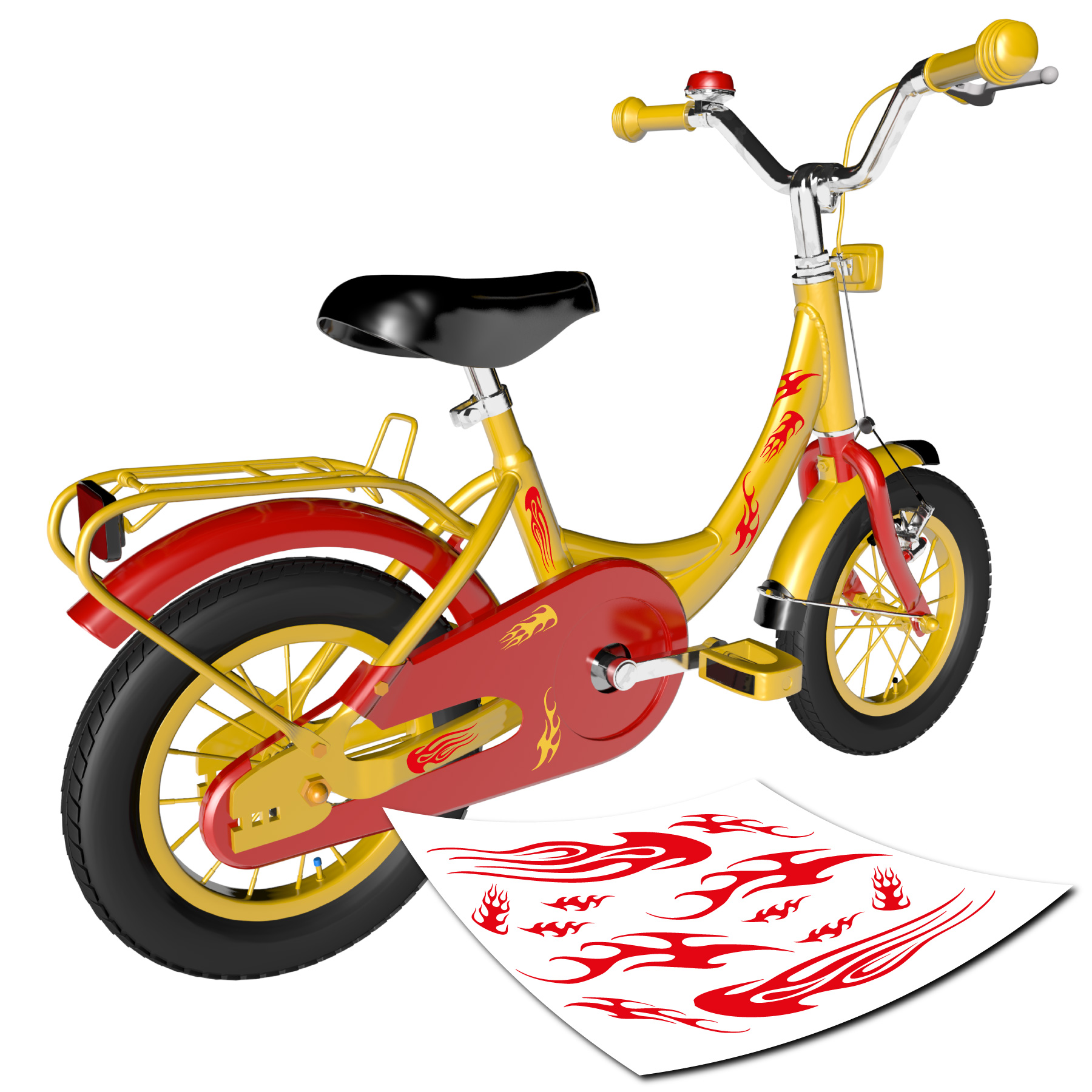 Flammen Sticker Dekor Fur Fahrrad Top Design