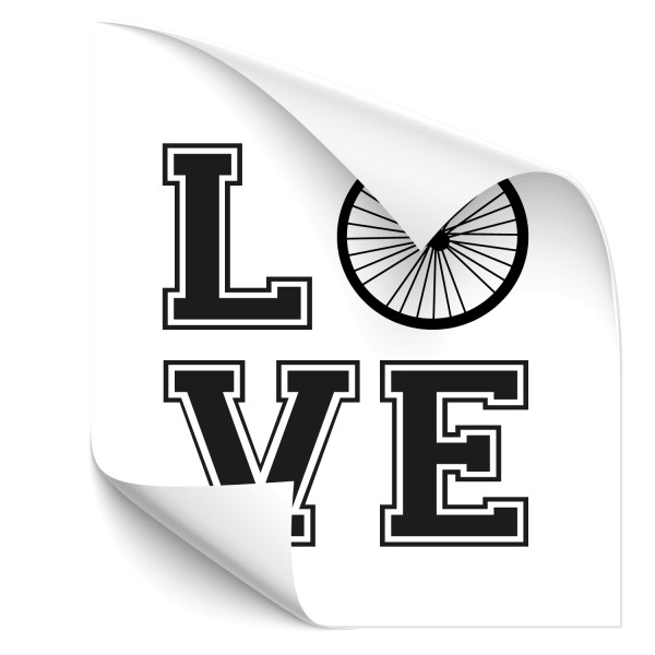 L O V E Wandtattoo Bicycle