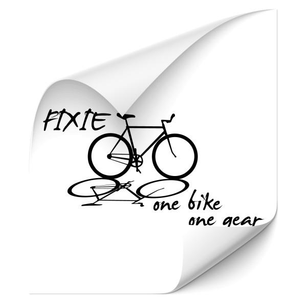 One bike - one gear | Sticker Singlespeed