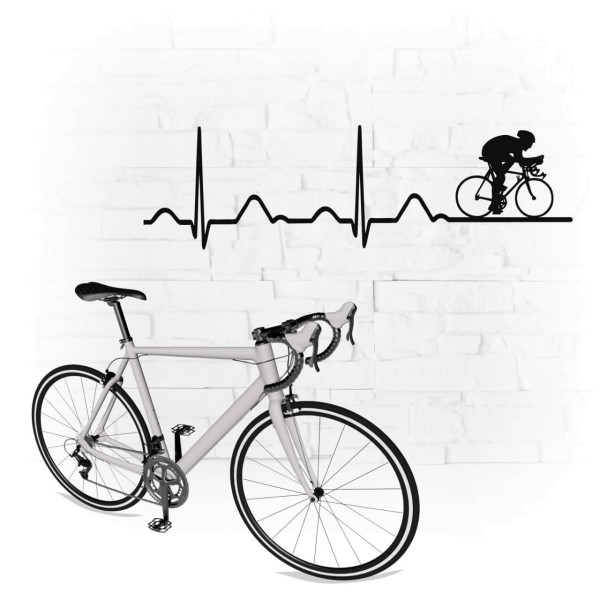 EKG Wandtattoo Radfahrer