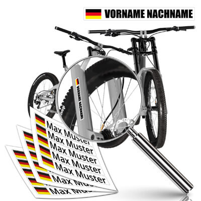 Namensaufkleber für das Fahrrad