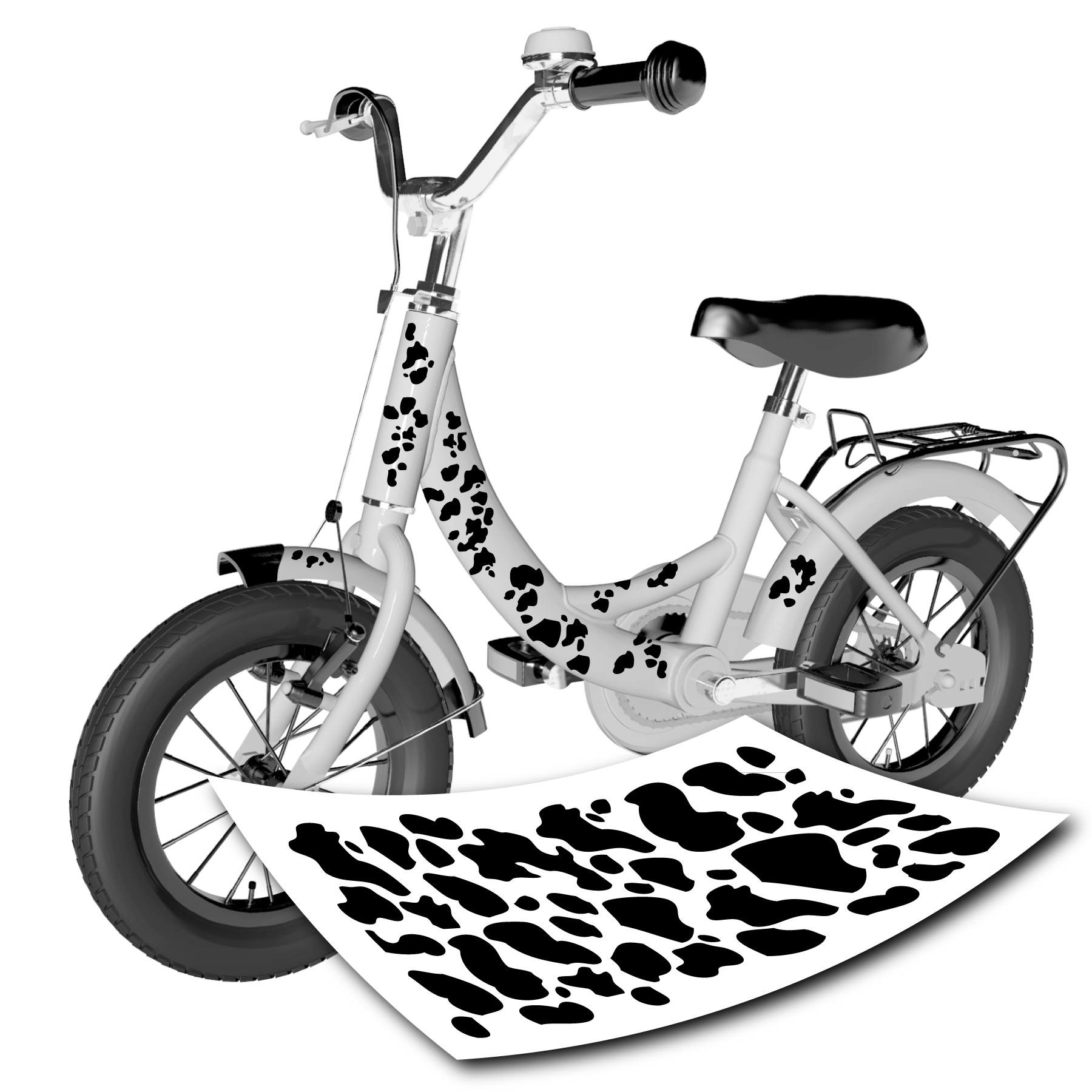 Kuhflecken Fahrrad Aufkleber Edition - Sticker-Set