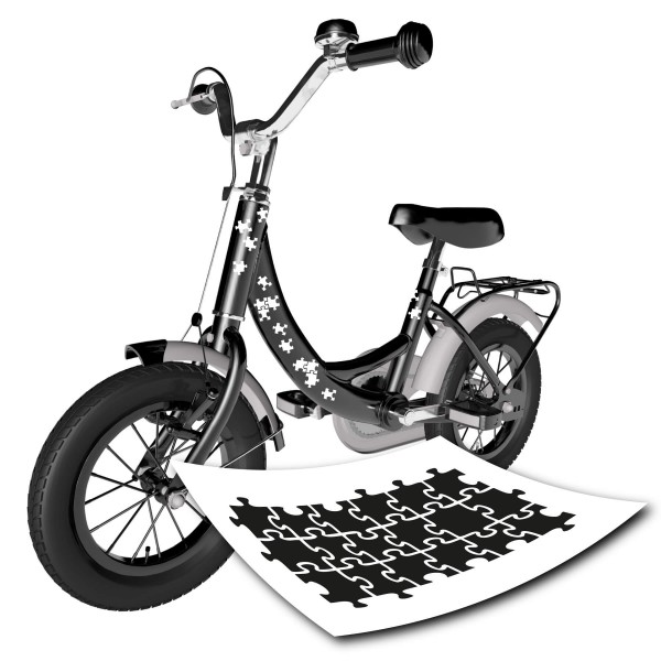 Fahrrad Puzzle Design Aufkleber