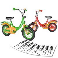 Gecko Aufkleber 8er Set mit Fussspuren Gecko Aufkleber 8er Set mit Fussspuren