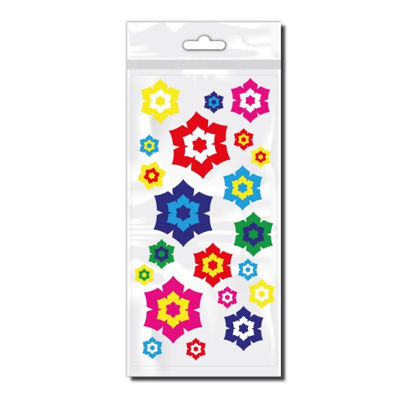 Sticker bunte HIbiskus Blumen