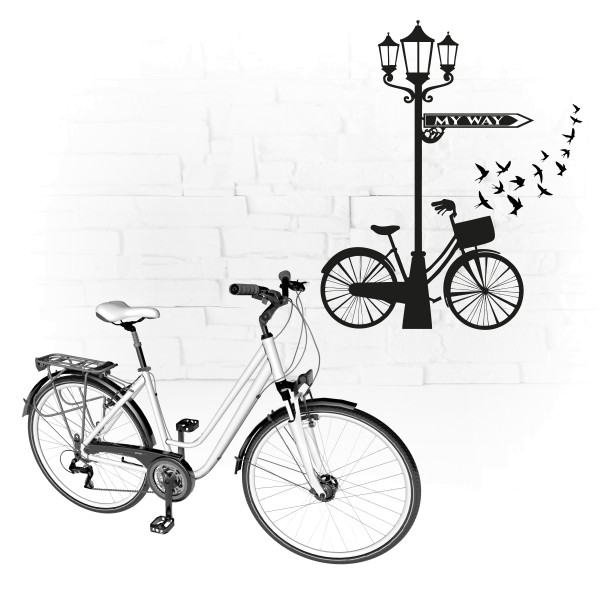 My Way | Fahrrad Wandtattoo | Schwalben