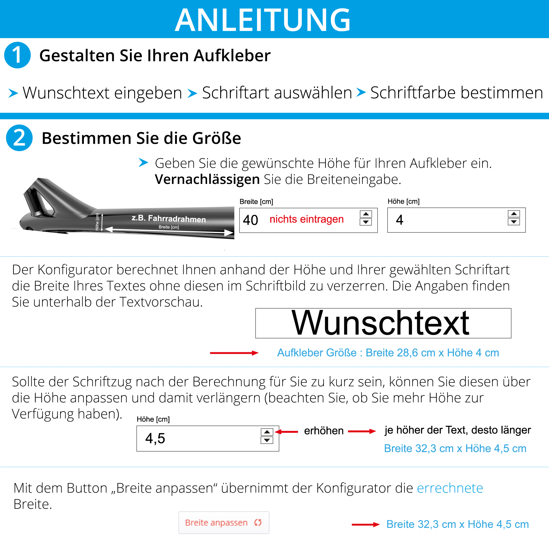 Wunschtext Aufkleber selbst machen, Schriftaufkleber online günstig kaufen,  Klebebuchstaben