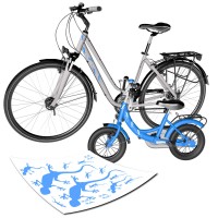 Gecko Aufkleber mit Fussspur | Set groß Gecko Aufkleber mit Fussspur | Set groß