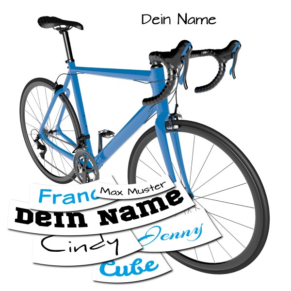 Namensaufkleber Fahrrad