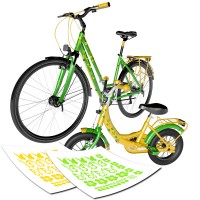 Fahrrad Aufkleber Set | Schmetterlinge Hibiskus Fahrrad Aufkleber Set | Schmetterlinge Hibiskus