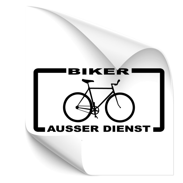 Autoaufkleber - Biker außer Dienst